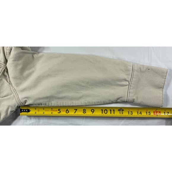 GAP Women’s Small Sherpa Lined Corduroy Jacket Ivory Button Front Stretch - Picture 4 of 11